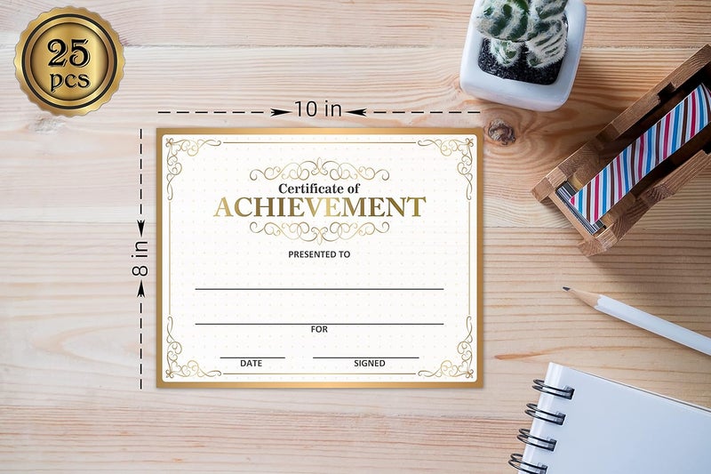 Disfuco Award Certificates - Certificate of Achievement for Students, School Graduation Ceremony, Kindergarten Preschool certificates of Completion - 25 Award Certificates (aa02) - Image 3